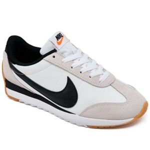 Nike White and Black Sneakers with Orange Detail